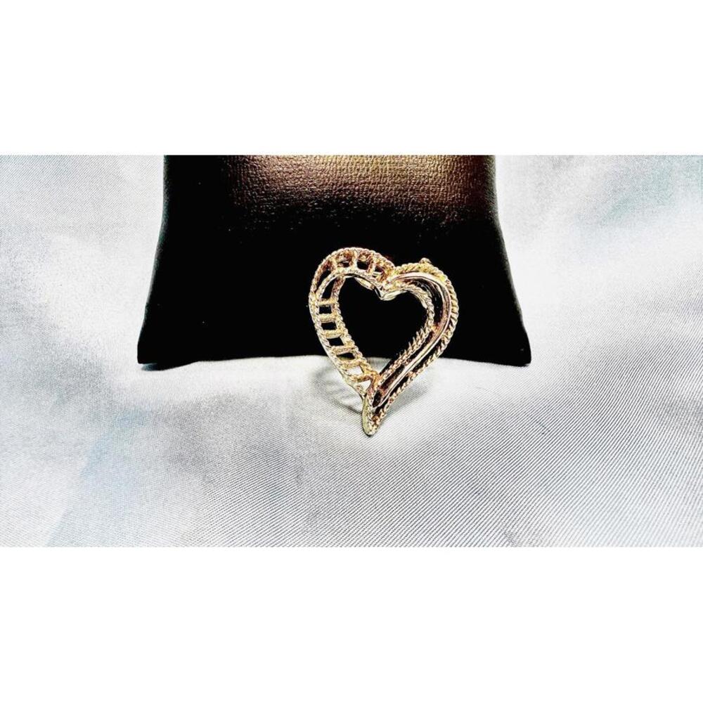Vintage Gerry Gold Tone Heart Brooch